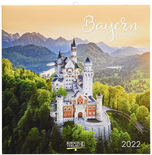Bayern 2022: Broschürenkalender mit Ferienterminen. Format: 30 x 30 cm