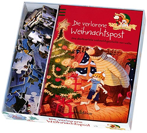 Hase und Holunderbär - Die verlorene Weihnachtspost: Buch + Puzzle: Eine abenteuerliche Weihnachtsgeschichte