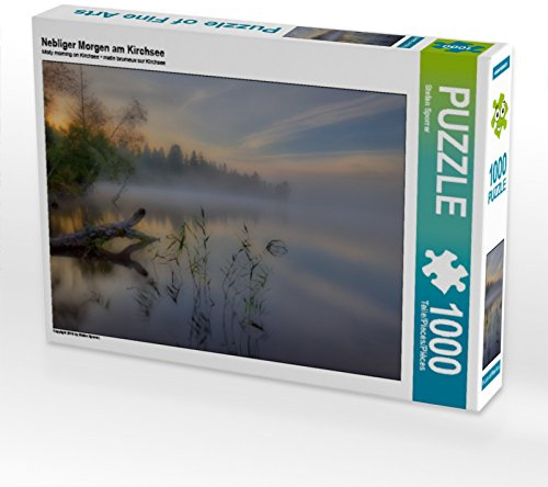 CALVENDO Puzzle Nebliger Morgen am Kirchsee | 1000 Teile Lege-Größe 64 x 48 cm Foto-Puzzle für glückliche Stunden