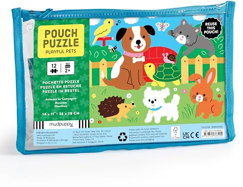 Playful Pets 12 Piece Pouch Puzzle