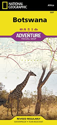 Botswana Adventure Map by National Geographic – Waterproof Travel Map with Roads, National Parks & Safari Routes – Foldable Map for Okavango Delta, Chobe & More (National Geographic Adventure Map)