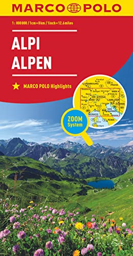 MARCO POLO Länderkarte Alpen 1:800.000: Zoom System