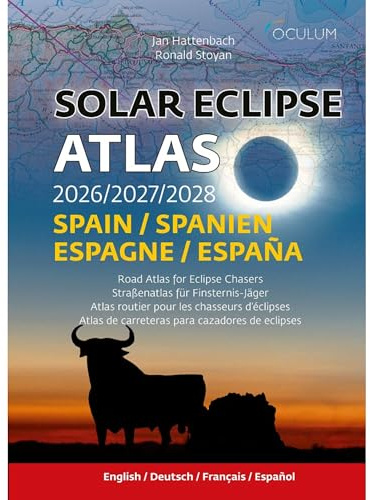 Solar Eclipse Atlas 2026/2027/2028: Spain/Spanien/Espagne/España - English/Deutsch/Français/Español
