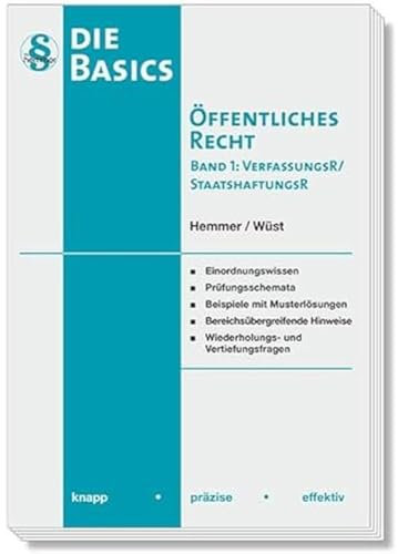 11100 - Skript Basics - Öffentliches Recht I - Verfassungsrecht / Staatshaftungsrecht (Skripten - Öffentliches Recht): knapp - präzise - effektiv