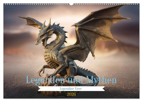 Legenden und Mythen - Legendäre Tiere (Wandkalender 2026 DIN A2 quer), CALVENDO Monatskalender: Tauchen Sie ein in eine Welt voller Wunder und Geheimnisse (CALVENDO Kunst)