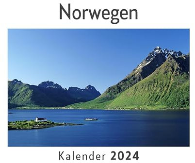 Norwegen (Wandkalender 2024, Kalender DIN A4 quer, Monatskalender im Querformat mit Kalendarium, Das perfekte Geschenk)