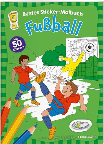 Fußball. Buntes Sticker-Malbuch: Mit 50 Stickern (Malbücher und -blöcke)