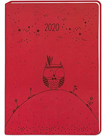 Terminplaner Lederlook A6 Rot 2020: Terminplaner Lederlook A6