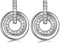 Crystalline Azuria Femme Clous Boucles d'Oreilles Rondes 18ct Plaqué Or Blanc avec Cristaux Blancs