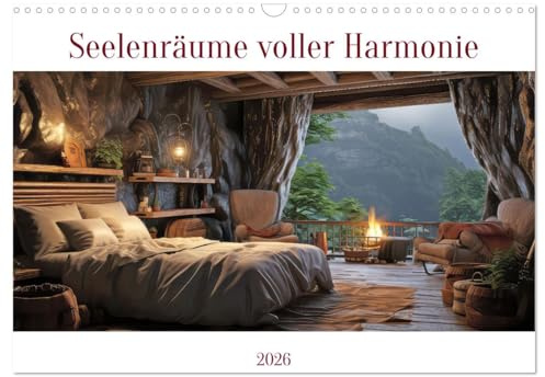 Seelenräume voller Harmonie (Wandkalender 2026 DIN A3 quer), CALVENDO Monatskalender: Wohnräume voller Behaglichkeit (CALVENDO Orte)