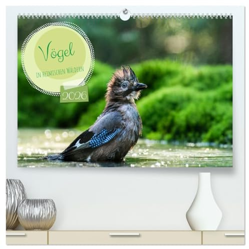 Vögel in heimischen Wäldern (hochwertiger Premium Wandkalender 2026 DIN A2 quer), Kunstdruck in Hochglanz: In unseren heimischen Wäldern gibt es ... hier fotografiert wurden.. (CALVENDO Tiere)
