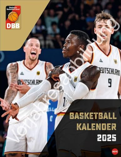 DBB Basketball Posterkalender 2026: Wandkalender für Basketball-Fans. Die deutsche Basketball-Nationalmannschaft auf zwölf Fotos in einem Kalender (Bundesliga Kalender Heye)