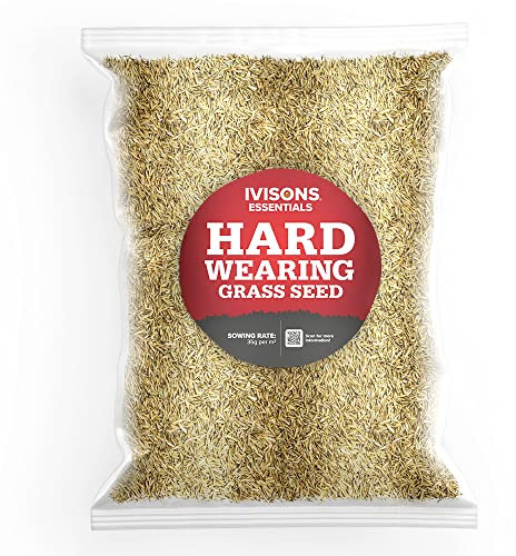 Grassias Premium Hard Wearing Grass Seed – 1KG Premium Quality Lawn Seed for Overseeding & New Lawns – Pet Friendly - Perfect Grass Seeds for UK Lawns - Defra Approved Lawn Seeds