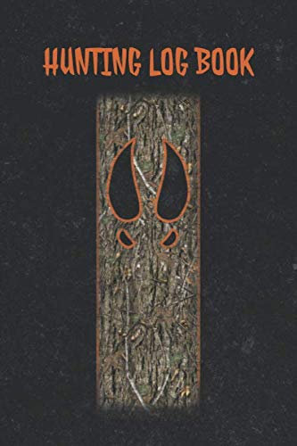 Hunting Log Book: Deer Hunting Journal | Tree Camo | Hunting Notebook for Men & Boys | College Ruled | 6 x 9 | 100 Pages | Vintage Black Leather Effect Cover