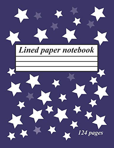 Lined paper notebook for handwriting and making lists: Line ruled paper 124 pages