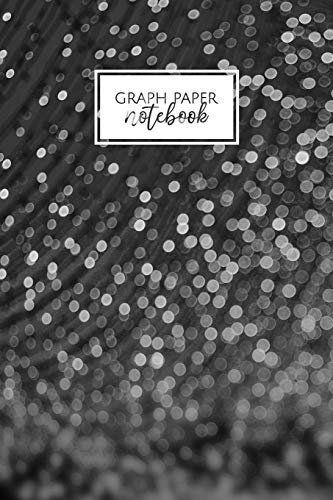 Graph Paper Notebook: Sparkle Grey Graph Paper Composition Notebook | Quad Ruled Journal 1cm | Grid Paper for Math | 6x9 in, 100 pages