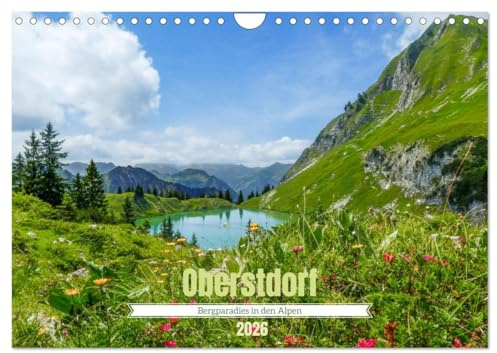 Oberstdorf - Bergparadies in den Alpen (Wandkalender 2026 DIN A4 quer), CALVENDO Monatskalender: Der exklusive Oberstdorf Kalender präsentiert zwölf ... der Oberstdorfer Bergwelt. (CALVENDO Orte)