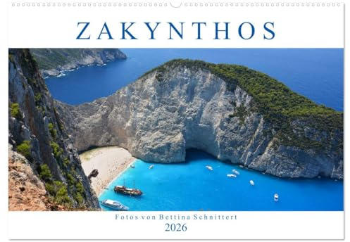 Zakynthos 2026 (Wandkalender 2026 DIN A2 quer), CALVENDO Monatskalender: Fotografien von der ionischen Insel Zakynthos (CALVENDO Orte)