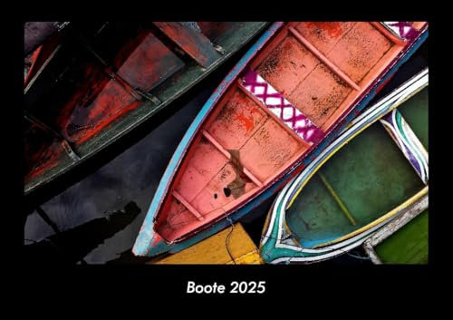 Boote 2025 Fotokalender DIN A3: Monatskalender mit Bild-Motiven von Autos, Eisenbahn, Flugzeug und Schiffen