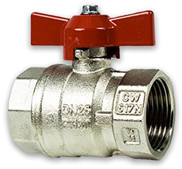 Messing Kugelhahn mit Flügelgriff 1''IG - 1''IG [DN25-DN25]