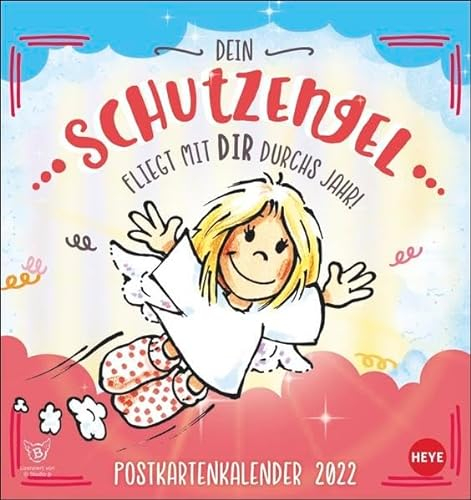 Schutzengel Postkartenkalender 2022: Dein Schutzengel fliegt mit dir durchs Jahr
