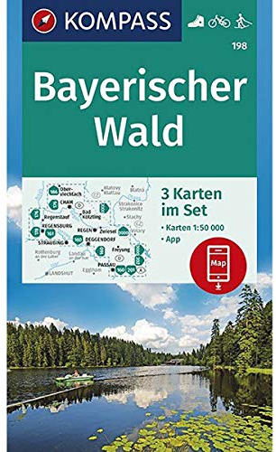 KOMPASS Wanderkarte Bayerischer Wald: 3 Wanderkarten 1:50000 im Set inklusive Karte zur offline Verwendung in der KOMPASS-App. Fahrradfahren. Skitouren. (KOMPASS-Wanderkarten, Band 198)