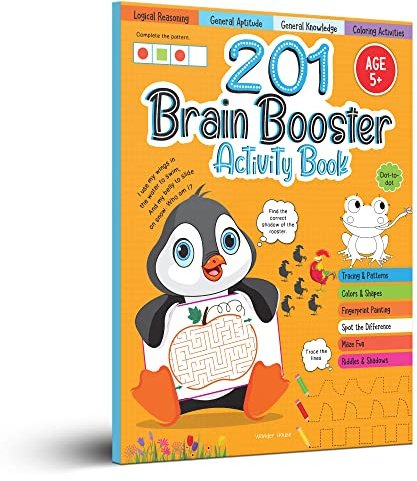 201 Brain Booster Activity Book - Fun Activities and Exercises For Children: Tracing & Pattern, Colors & Shapes, Maze