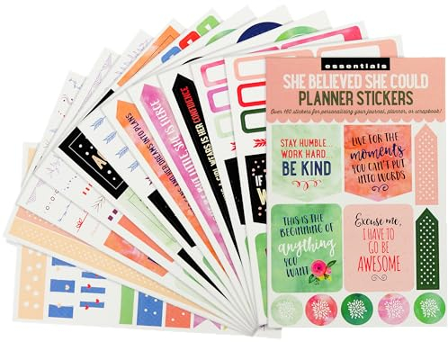 Essentials She Believed She Could Planner Stickers