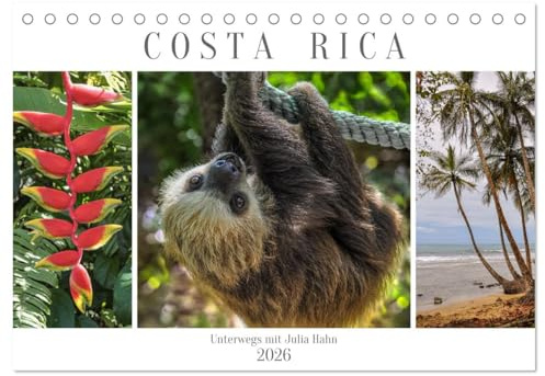 Costa Rica - unterwegs mit Julia Hahn (Tischkalender 2026 DIN A5 quer), CALVENDO Monatskalender: Costa Rica zeichnet sich durch seine artenreiche ... Landschaft aus. (CALVENDO Natur)