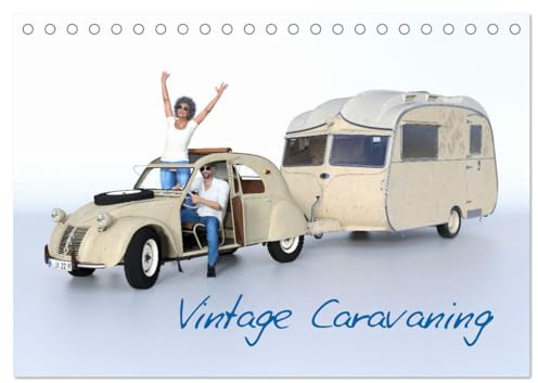 Vintage Caravaning (Tischkalender 2026 DIN A5 quer), CALVENDO Monatskalender: Never too old - im Oldtimergespann durch Südfrankreich (CALVENDO Mobilitaet)
