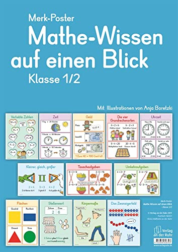 Mathe-Wissen auf einen Blick – Klasse 1/2 (Merk-Poster)