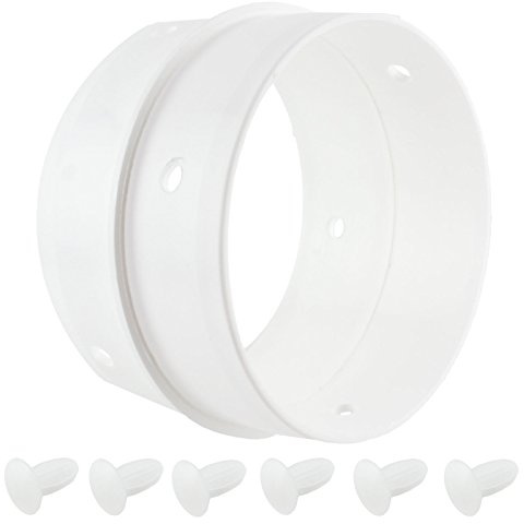 SPARES2GO Dual Vent Hose Connection Ring Kit for White Knight Tumble Dryer