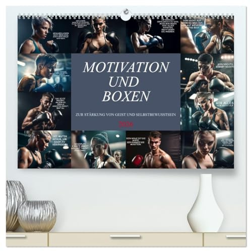 Motivation und Boxen (hochwertiger Premium Wandkalender 2026 DIN A2 quer), Kunstdruck in Hochglanz: Sie sind auf der Suche nach mehr ... auf dem richtigen Weg. (CALVENDO Sport)