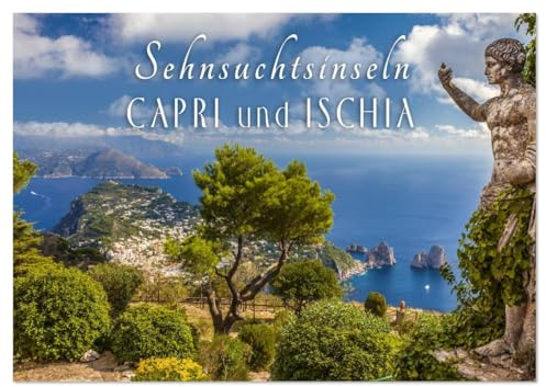 Sehnsuchtsinseln Capri und Ischia (Wandkalender 2026 DIN A2 quer), CALVENDO Monatskalender: Träume vom azurblauen Meer begleiten Sie durch das Jahr (CALVENDO Orte)