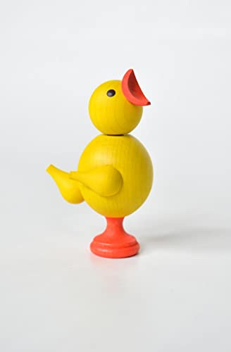 Rudolphs Schatzkiste Holzspielzeug Küken mit Stimme bunt Höhe=8cm NEU Vogel Spielzeug Singen Zwitschern Figur Holzspielzeug Holztier Holz Holzfiguren Seiffen Erzgebirge