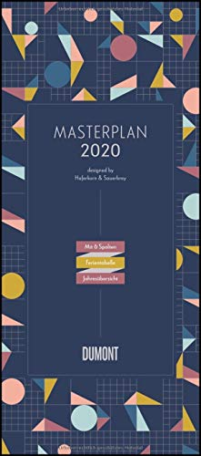 Masterplan – Designed by Haferkorn & Sauerbrey 2020 – DUMONT XXL-Planer mit 6 Spalten – Hochformat 30,0 x 68,5 cm: 6 Spalten, mit Jahresübersicht und Schulferientabelle