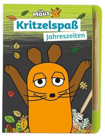 Trötsch Die Maus Mini-Kratzblock Kritzelspaß Jahreszeiten: Ausmalbuch Kratzbuch Kratzbilder