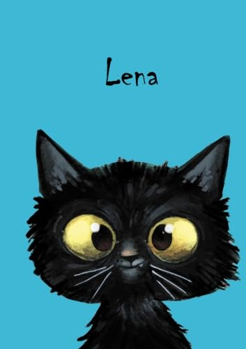 Lena - Katzen-Malbuch / Notizbuch / Tagebuch: DIN A5 - blanko