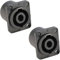 Adam Hall Connectors 2X K4PSM4BLK Einbaubuchse 4 polig - SPKn speakON Lautsprechereinbaubuchse Einbaustecker