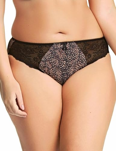 Elomi Women's Plus Size Morgan Brief, Ebony, XXXXL