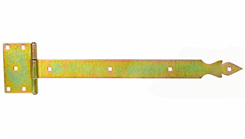 KeyMet T-Scharniere T-Bänder Kreuzgehänge Gerollt 500 mm Schwere Ausführung Gelb Verzinkt