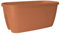 POETIC/EMSA - Geländertopf für den Außenbereich - Pflanzgefäss für Balkongeländer - Mit Selbstbewässerungssystem - Farbe Terrakotta - L.59,8 x B.29,6 x H.26,2 cm - 21 Liter