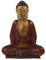GURU SHOP Holzbuddha, Buddha Statue, Handarbeit 20 cm Anjali Mudra - Modell 8, Rot, Buddhas