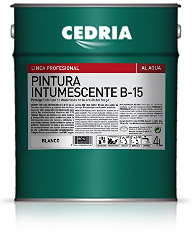 Pintura Intumescente Cedria protector fuego madera B-15 4 litros