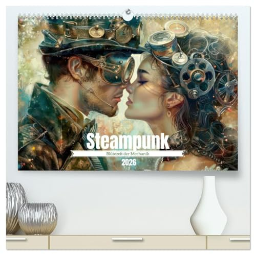 Steampunk - Blütezeit der Mechanik (hochwertiger Premium Wandkalender 2026 DIN A2 quer), Kunstdruck in Hochglanz: Steampunk mit Elementen der Viktorianischen Ära (CALVENDO Technologie)