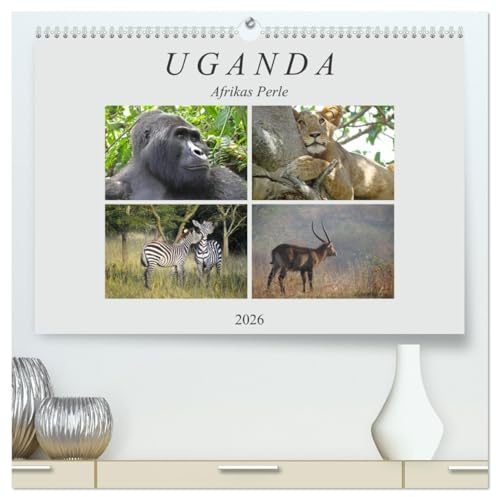 Afrikas Perle Uganda (hochwertiger Premium Wandkalender 2026 DIN A2 quer), Kunstdruck in Hochglanz: Uganda ist von den großen Touristenströmen bislang unberührt geblieben. (CALVENDO Natur)
