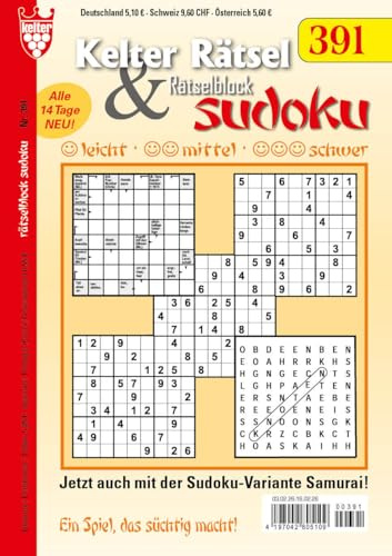 Kelter Rätsel & Rätselblock Sudoku Nr. 391 VDZ70428