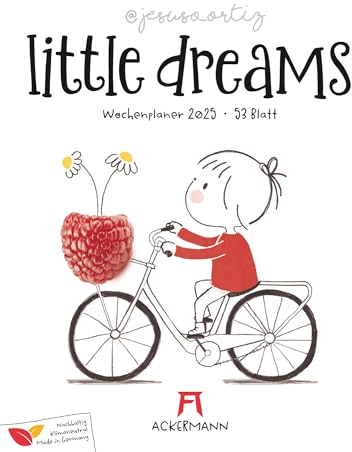 Little Dreams - Jesuso Ortiz Kalender 2025, Wandkalender im Hochformat (25x33 cm) - kreativer Wochenplaner, Poesie und Humor für Kinder und Erwachsene