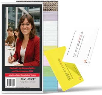 Lernkarten (744 Stück, gedruckt A7) + Box für den Fachwirt im Gesundheits- und Sozialwesen | aktuelle Auflage | Komplettsatz mit allen 6 Fächern | Sparversion