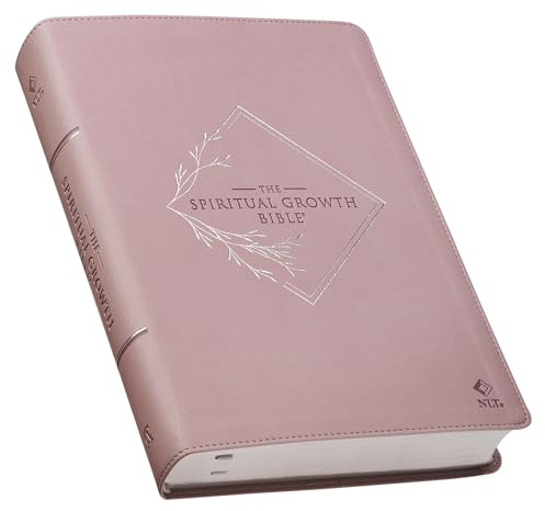 The Spiritual Growth Bible, Study Bible, NLT - New Living Translation Holy Bible, Faux Leather, Dusty Lilac